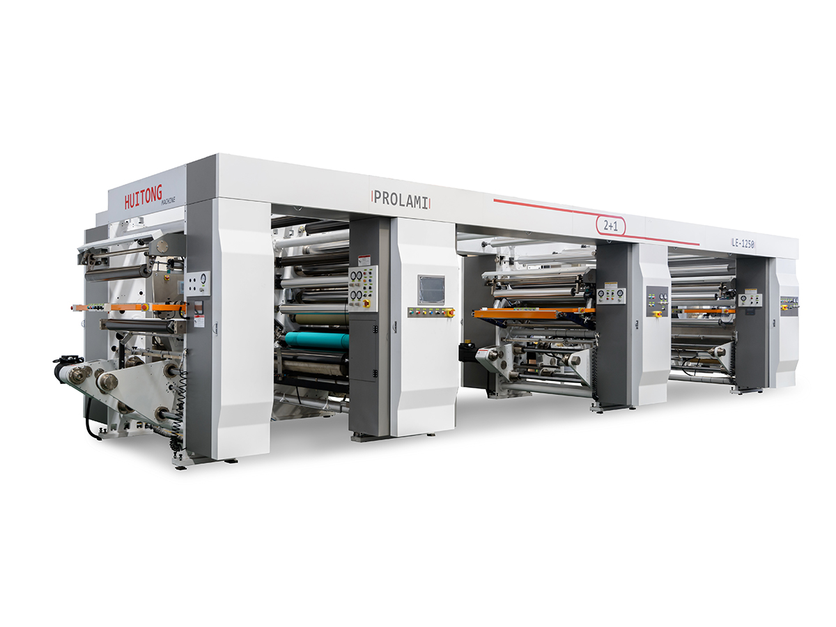 LE 2+1 無溶剤ダブルステーション3層ラミネート機